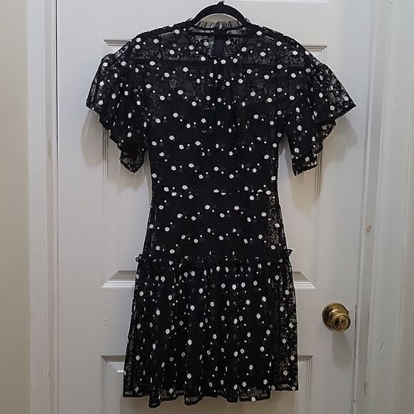 Pearl Lela Rose Embroidered Lace and Tulle Flounce Dress - Picture 1 of 16